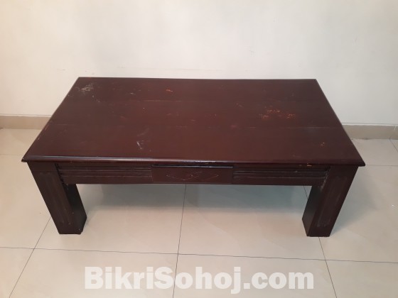 Luxury Drawing Sofa 6 Seat with wooden Table
